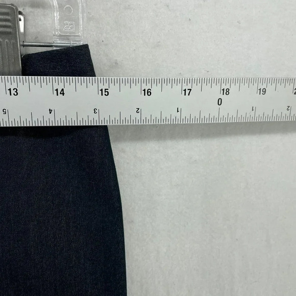 Tahari Dress Pants Women's 2 Deep Blue Straight Leg Regular Fit Mid Rise Stretch - Picture 3 of 12